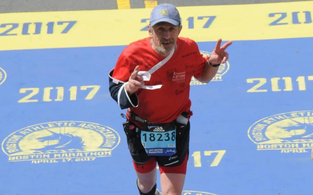 Richard Deslauriers a couru son marathon de Boston