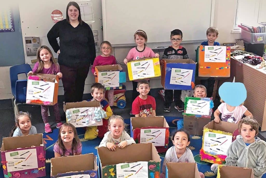 La maternelle en mode récupération de crayons