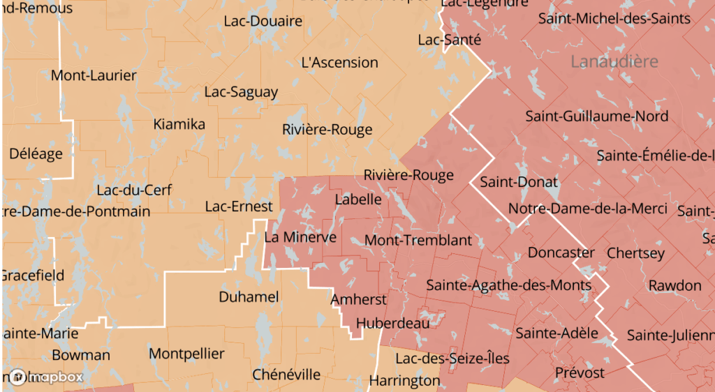 COVID-19: la MRC des Laurentides dans le rouge