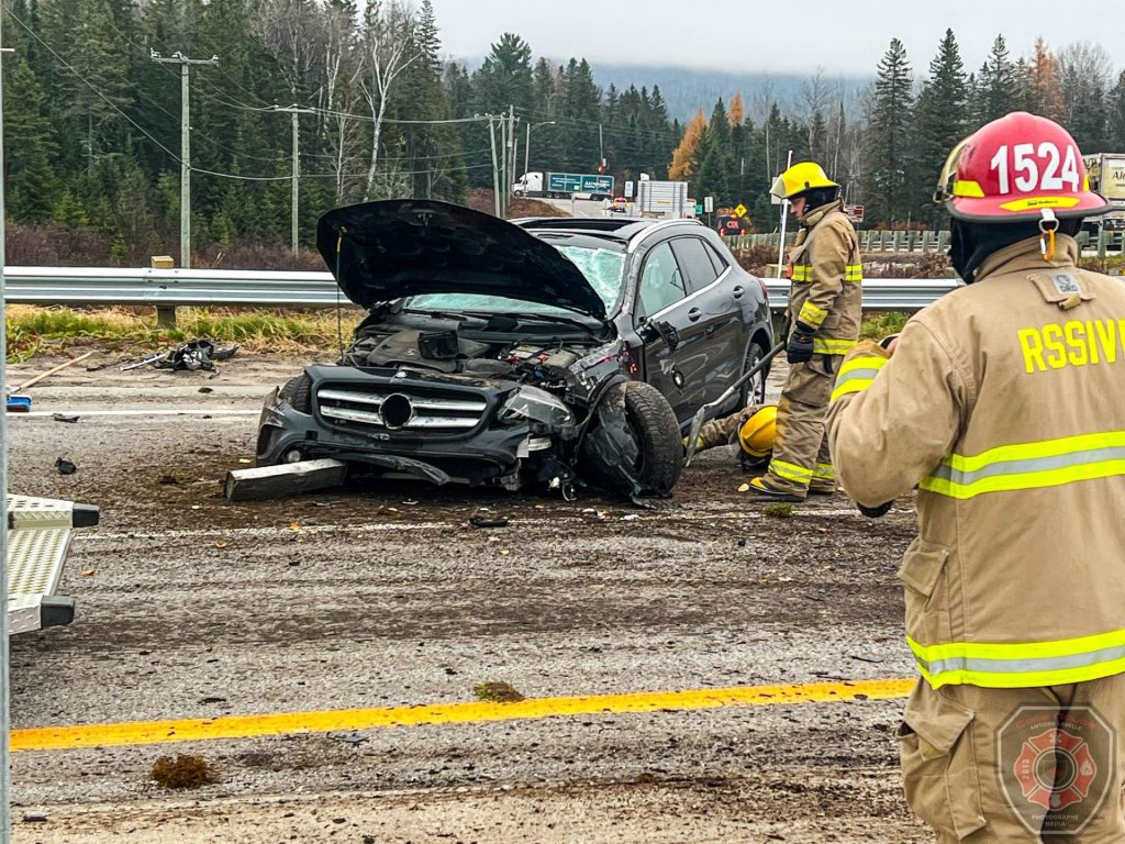 Accident de la route à Rivière-Rouge