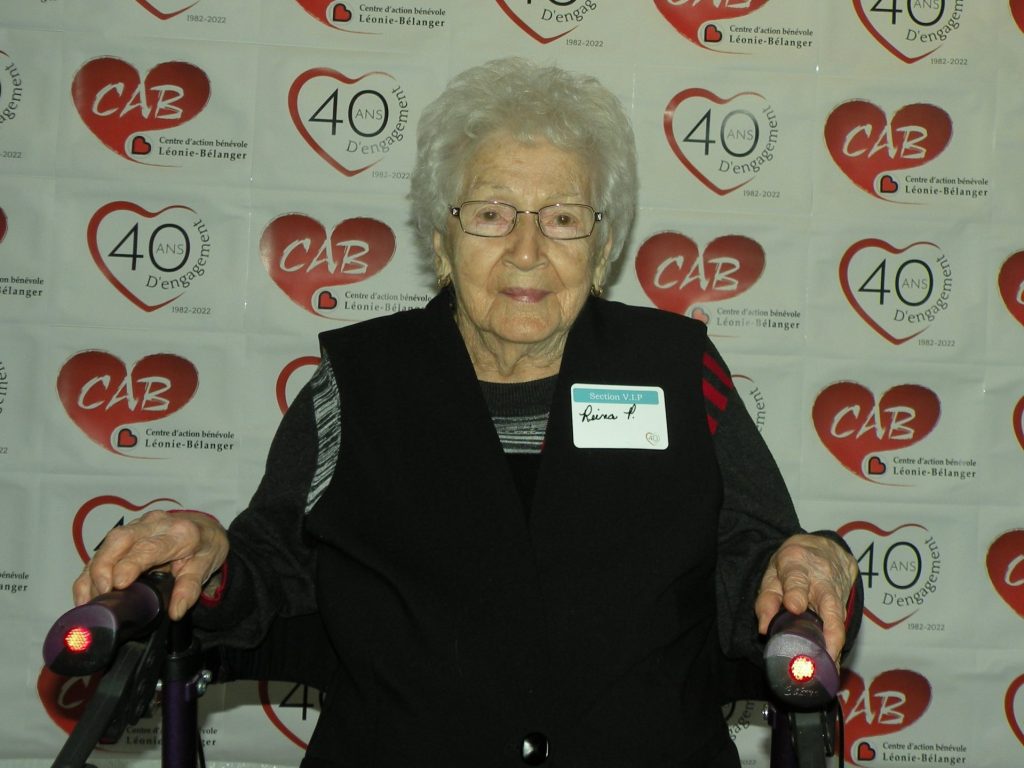 Une ancienne bénévole du CAB Léonie-Bélanger fête 103 ans