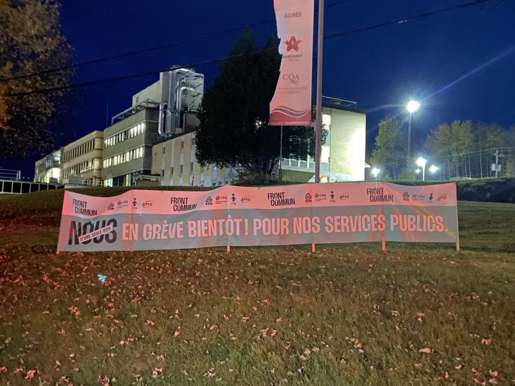 Les bannières « Bientôt en grève » font leur apparition dans les Laurentides